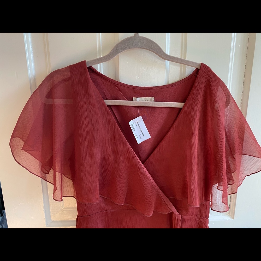 Red Multi-Layer Maxi Dress - Picture 2 of 4